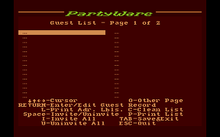 PartyWare atari screenshot
