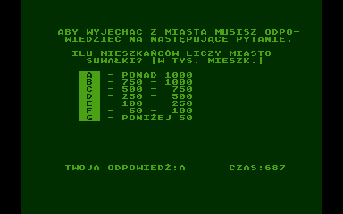 Podroze po Polsce atari screenshot