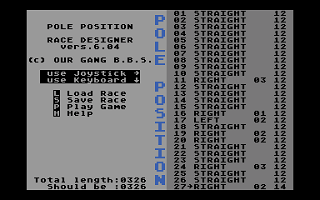 Pole Position Race Designer atari screenshot