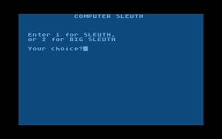 Sleuth atari screenshot