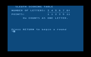 Sleuth atari screenshot