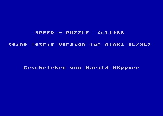 Speed Puzzle atari screenshot