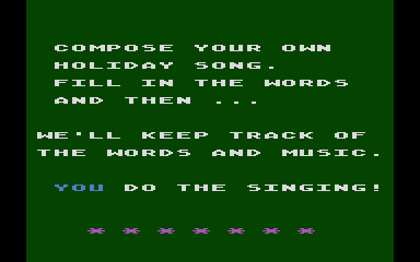 Three Holiday Games atari screenshot
