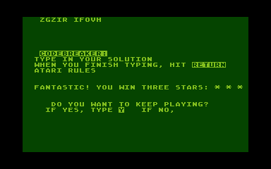 Three Holiday Games atari screenshot