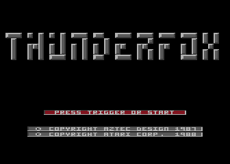 Thunderfox atari screenshot