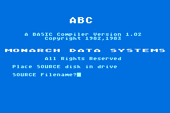 ABC - A BASIC Compiler atari screenshot