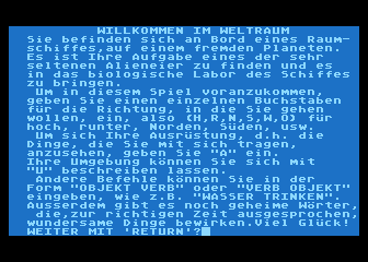 Abenteuer im Weltraum atari screenshot