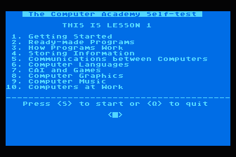 Academy on Computers - Atari Self-Tests atari screenshot