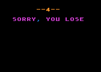 Acey Ducey atari screenshot