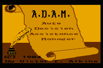 ADAM - Automatic Decision Assistance Manager atari screenshot