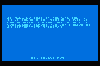ADAM - Automatic Decision Assistance Manager atari screenshot