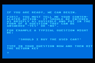 ADAM - Automatic Decision Assistance Manager atari screenshot