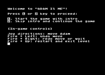 Adam Is Me atari screenshot