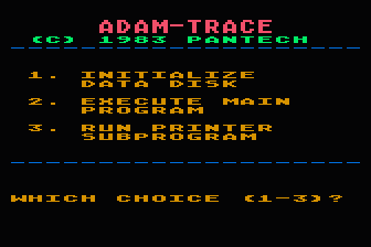 Adam-Trace atari screenshot