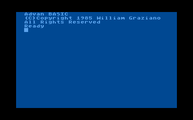 Advan BASIC Compiler atari screenshot