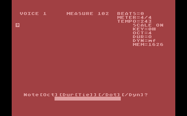 Advanced MusicSystem atari screenshot