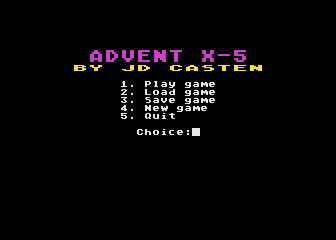 Advent X-5 atari screenshot