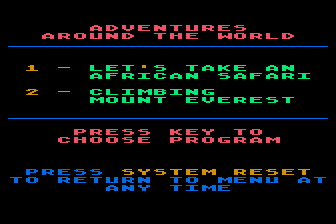 Adventures around the World atari screenshot