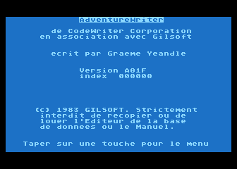 AdventureWriter atari screenshot