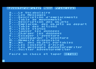 AdventureWriter atari screenshot