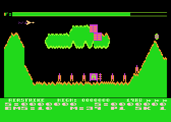 Airstrike atari screenshot