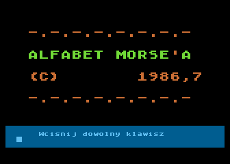 Alfabet Morse'a atari screenshot