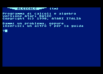 Algebra atari screenshot