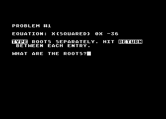 Algebra Quiz II atari screenshot