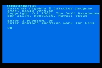 Algicalc atari screenshot