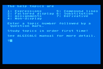 Algicalc atari screenshot