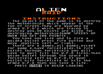 Alien Attack atari screenshot