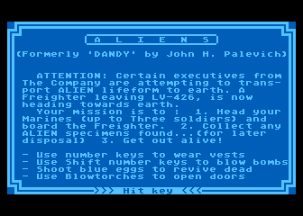 Aliens atari screenshot
