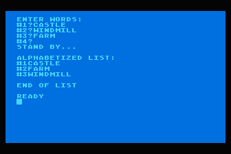 Alphabetizing Program — screenshot 1