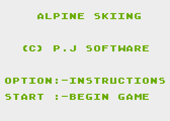Alpine Skiing atari screenshot