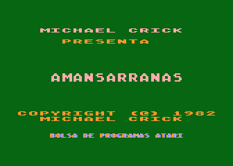 Amansarranas atari screenshot