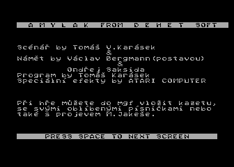 Amylák atari screenshot