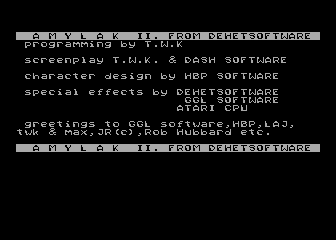 Amylák II atari screenshot