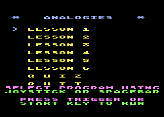 Analogies atari screenshot