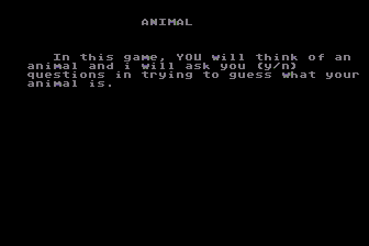 Animal atari screenshot