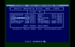 Antic magazine disk August 1989, Vol.8, No.4