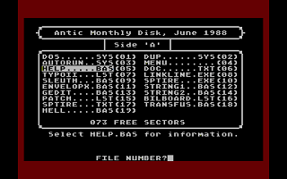 Antic magazine disk June 1988, Vol.7, No.2