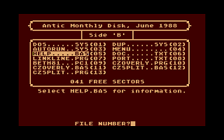 Antic magazine disk June 1988, Vol.7, No.2 atari screenshot