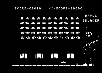 Apple Invaders atari screenshot