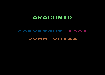 Arachnid atari screenshot