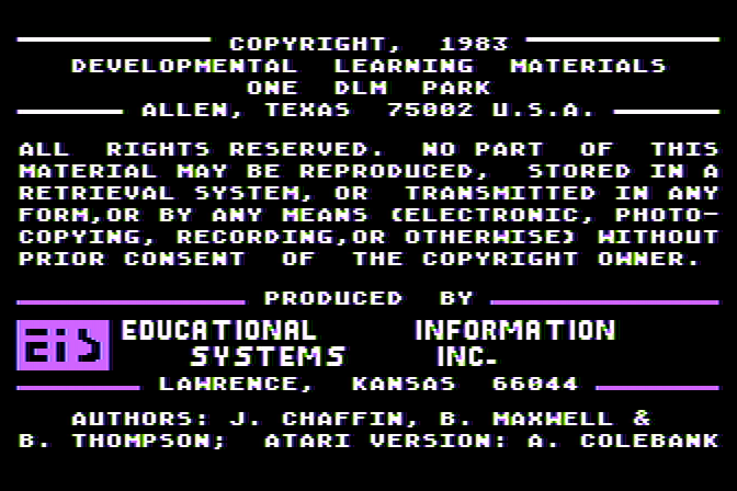 Arcademic Skill Builders - Alligator Mix atari screenshot