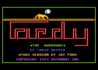 Ardy the Aardvark atari screenshot