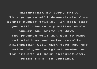Arithmetrix atari screenshot