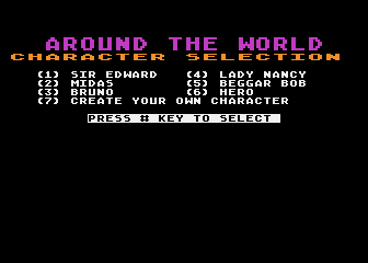 Around the World atari screenshot