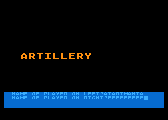 Artillery atari screenshot