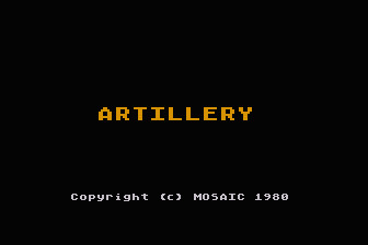 Artillery atari screenshot